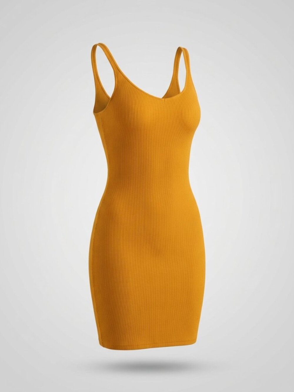Yellow Sleeveless Bodycon Dress, H&M Size S
